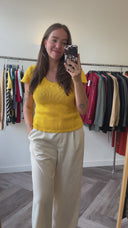 Juno gebreide top - M