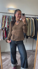Fiona gebreide top - S