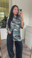 Liane geprinte boxy blouse - L
