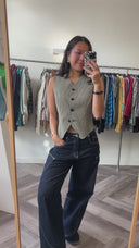 Molly jacquard gilet - S
